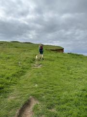 Rejoining the cliff tops just before Burton Bradstock